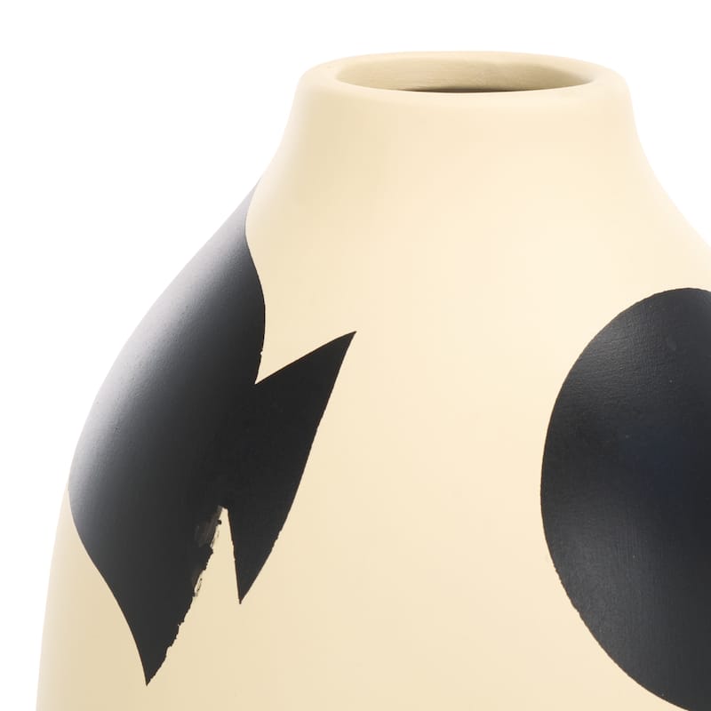 SAFAVIEH Home Tahleah Cream/Black Ceramic Vase Set of 2