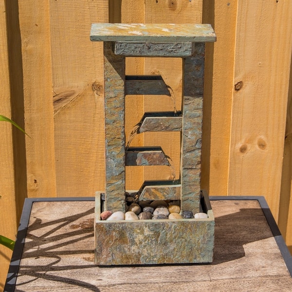 slide 2 of 11, Creek Slate Indoor Table Fountain - 10" x 19"