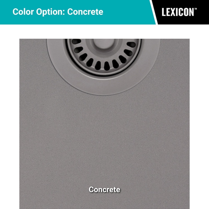 Lexicon Drop-In Quartz 32 Inch Single Bowl Kitchen Sink Kit - 32"x19"