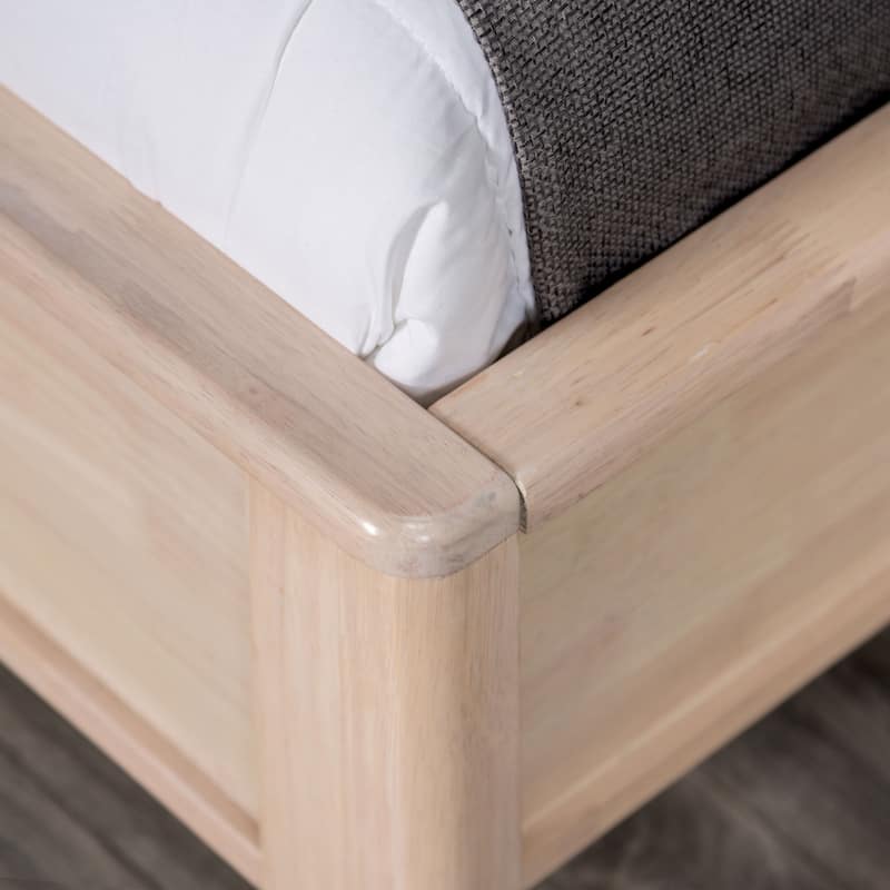 Furniture of America Seren Mid-Century Modern Off-White Kid's Solid Wood Platform Bed