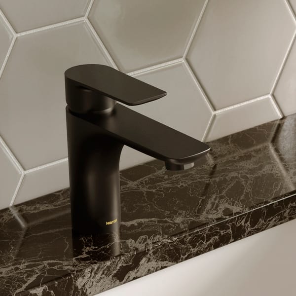 slide 2 of 26, Karran Kayes single Hole Single Handle Basin Bathroom Faucet with Matching Pop-up Drain
