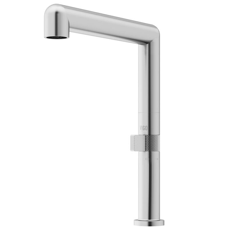 VIGO Jewel 11" H Single Handle Kitchen Bar Faucet - Stainless Steel
