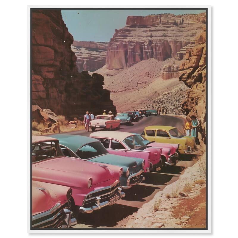 Vintage Canyon Visit Canvas by Art Remedy - White - 24" x 30"
