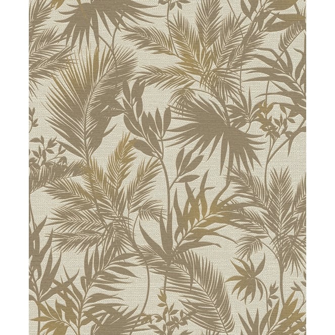 Advantage Saura Brown Frond Wallpaper - Brown
