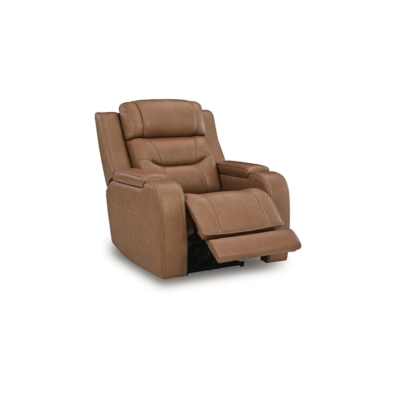 Signature Design by Ashley Guru Brown Power Recliner with Audio Seating