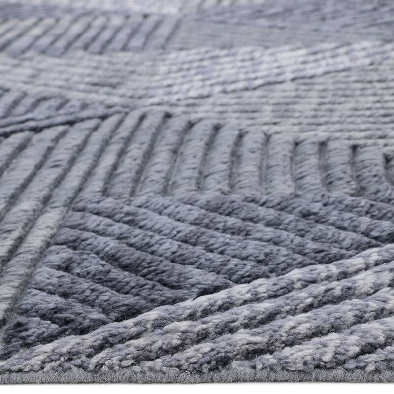 Overton Handmade Modern Contemporary Geometric Area Rug