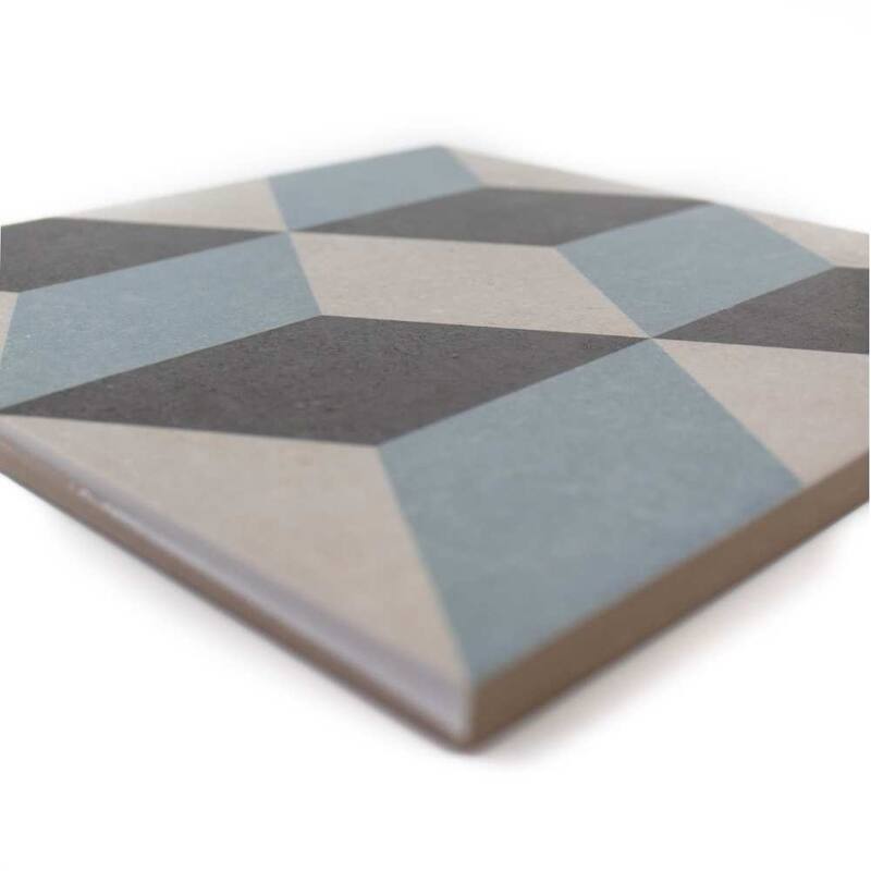 The Tile Life Prism 9x9 Grey Porcelain Floor & Wall Tile