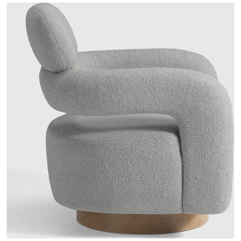 Bayville 29" Wide Sherpa Swivel Chair