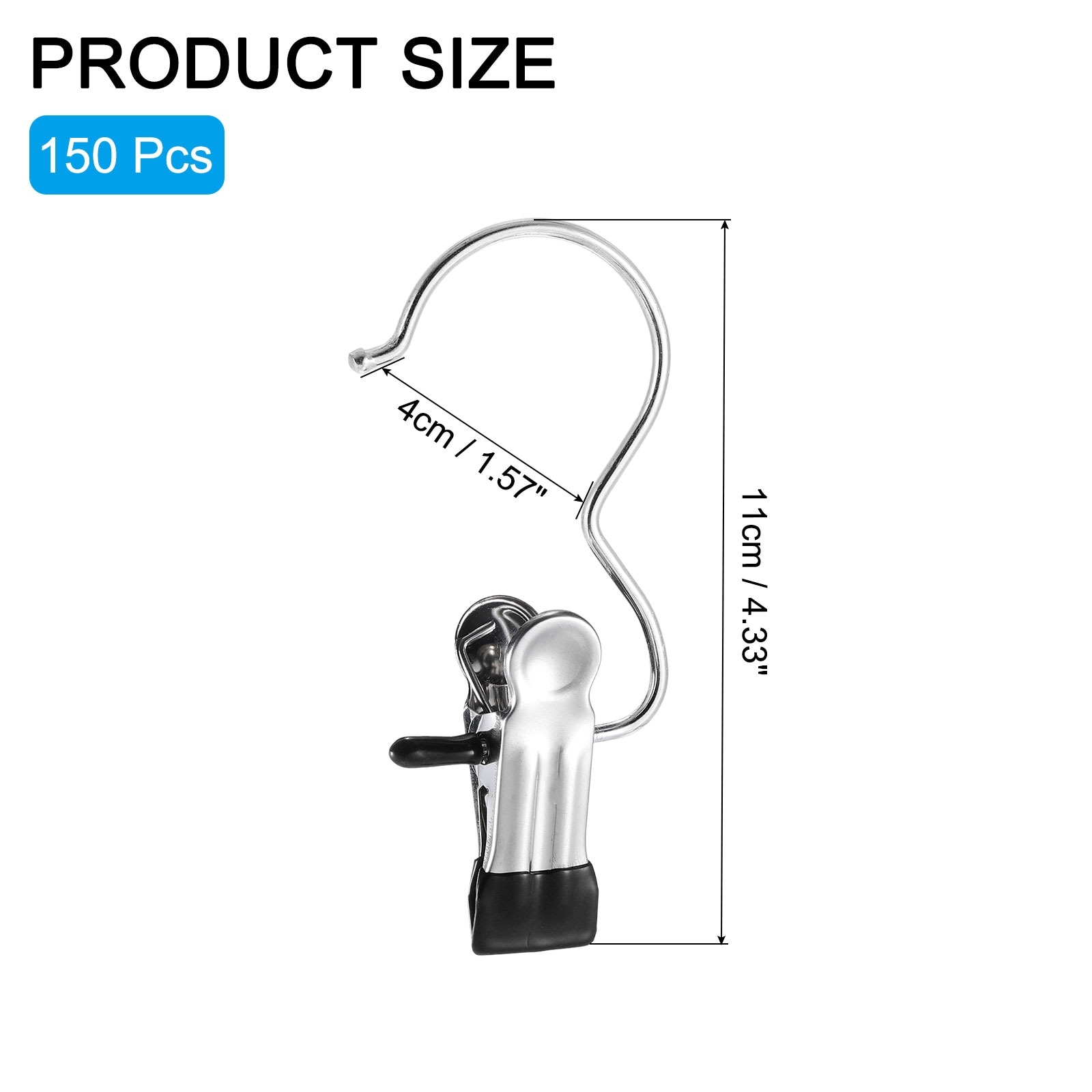 150Pcs Boot Hangers for Closet, Portable Boot Hangers Clips, Blue - L: 11cm