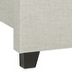 preview thumbnail 6 of 7, SAFAVIEH Winslet Light Grey Linen Upholstered Tufted Wingback Bed (Full)