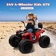 preview thumbnail 5 of 4, Ride On ATV w/Powerful Engine & Full Metal Suspensions Red
