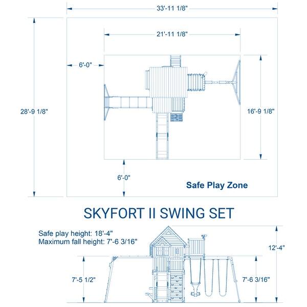 Backyard Discovery Skyfort II All Cedar Swingset