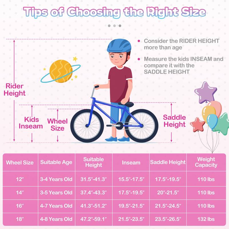 Gymax 18'' Kids Bike Toddler Bicycle w/ Training Wheels Hand & Coaster