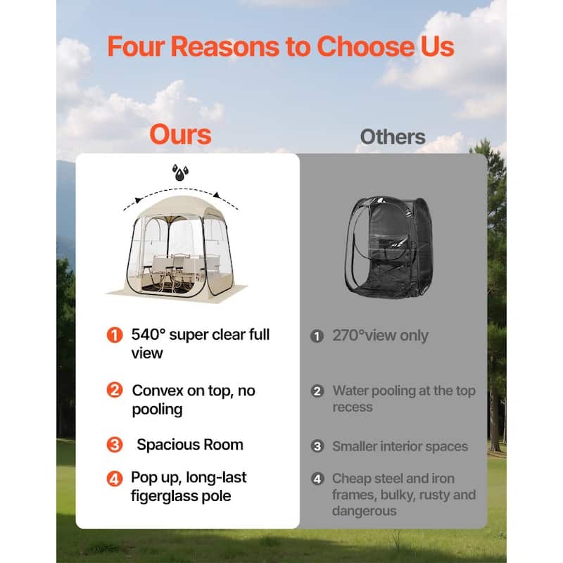 Beige-Transparent-Black Pop-Up Sports Tent TPU Fabric Steel Frame - 62.99 × 62.99 × 71.65 in