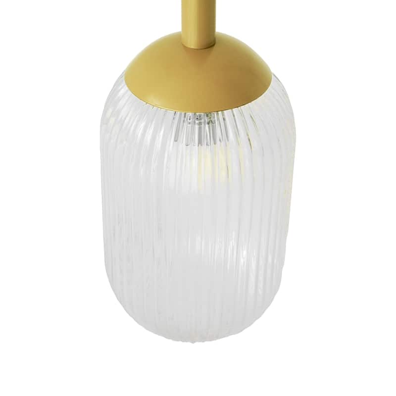 Modern Gold Clear Glass Shade Pendant Lamp