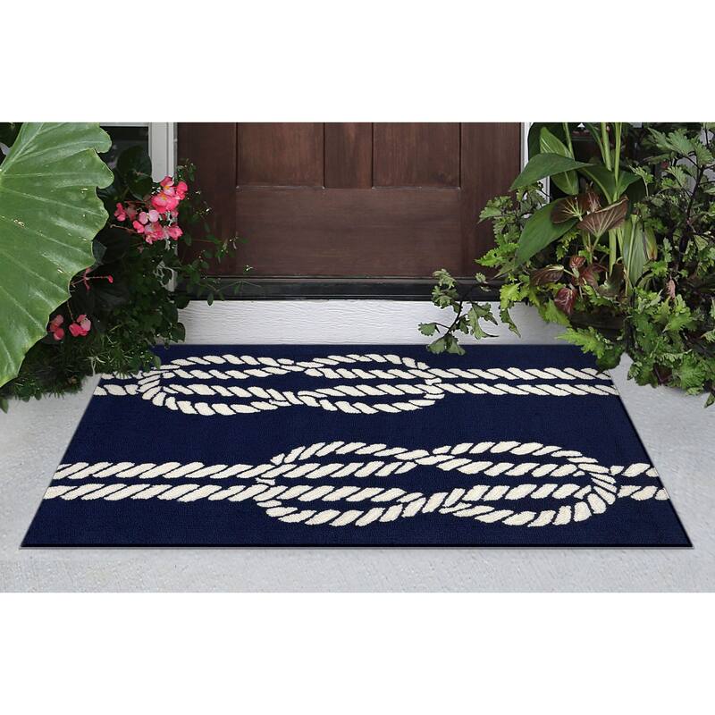 Liora Manne Capri Ropes Indoor/Outdoor Rug - 1'8" x 2' 6" - Navy