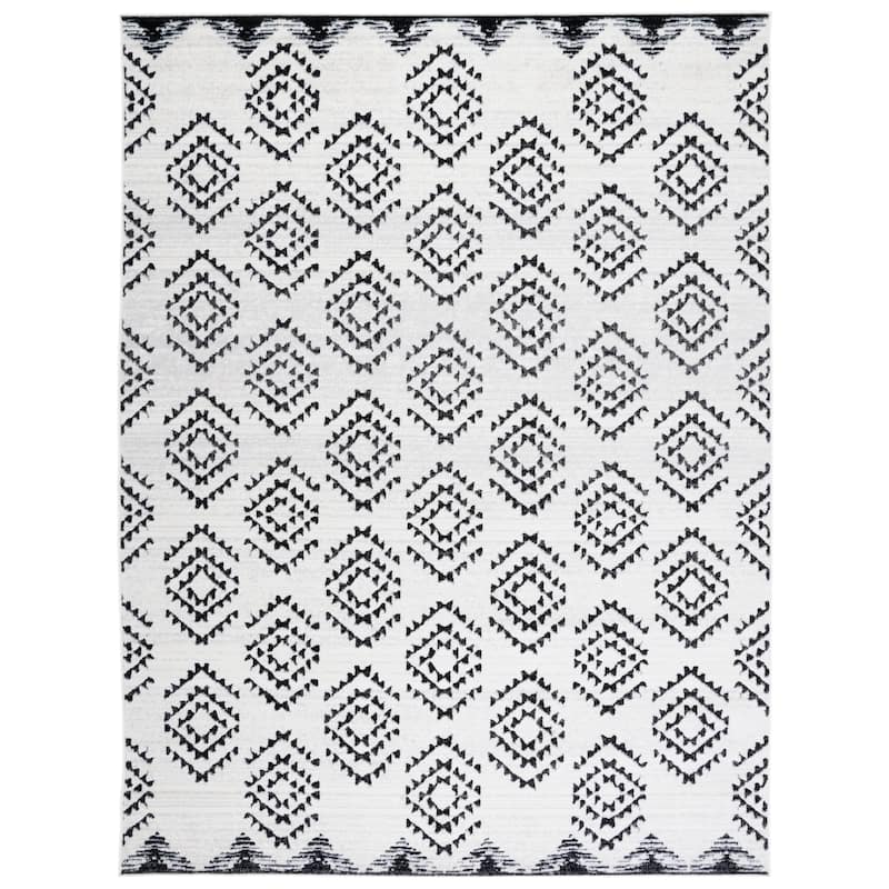 SAFAVIEH Skyler Lidie Moroccan Tribal Boho Rug - 9' x 12' - Ivory/Black