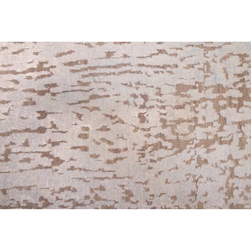 ECARPETGALLERY Hand-knotted Legacy Light Blue Silk, Wool Rug - 2'6 x 9'11