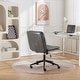 preview thumbnail 31 of 36, Armless Criss Cross Office Desk Chair, Vanity Chair with Wheels and Thickened Cushion, Ergonomic Adjustable Swivel Task Chair