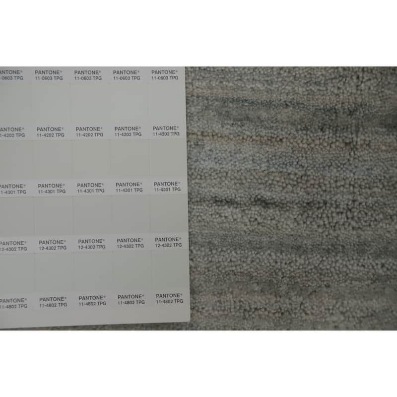 Hand Knotted Oriental 100% Wool Carpet Modern Modern Beige & Ivories Gabbeh Area Rug - 5' 11'' X 6' 1''