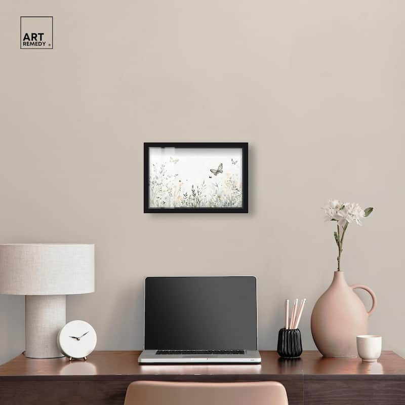 Butterfly Field Shadowbox by Art Remedy