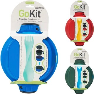 GoKit Deluxe 7-Tool Lightweight Camping Mess Kit With Portable Insulated Cup