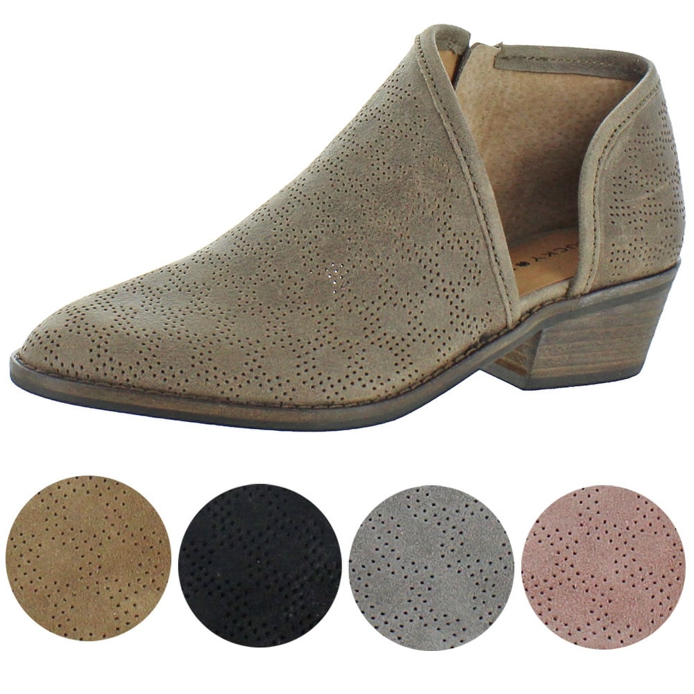 lucky brand booties perforated
