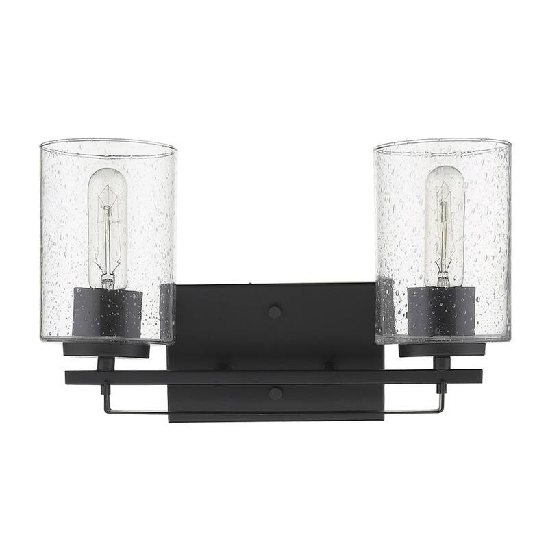 Modern Flush Mount Wall Light Fixture with Clear Bubble Glass Shade and LED Compatible for Bedroom
