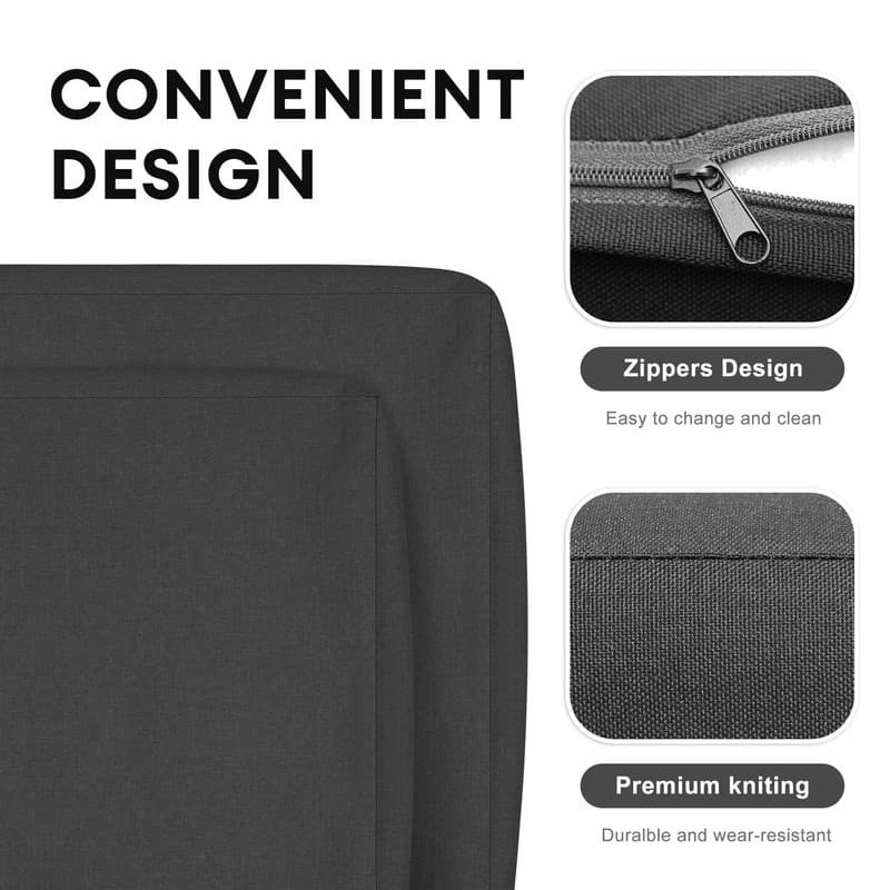 FINCATI 27" × 27" Sectional Cushion Slipcover, Outdoor Cushion Replacement Cover, Patio Seat Cover 27 Inches (COVER ONLY!)