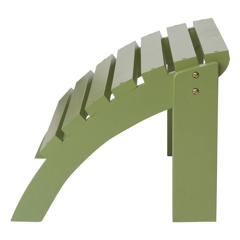 Laguna Wood Outdoor Patio Adirondack Chair Ottoman