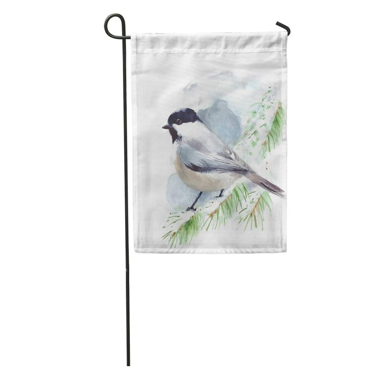 Shop Pink Chickadee Bird Sitting Branch Watercolor Painting Yellow Autumn Garden Flag Decorative Flag House Banner 28x40 Inch On Sale Overstock 31364867