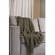 preview thumbnail 4 of 18, Truly Soft Two-Toned Organic Throw Blanket Olive Green