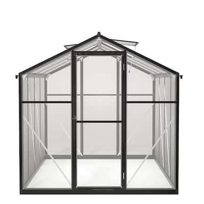 Outdoor Polycarbonate Greenhouse, Featuring a Quick Setup Structure and a Roof Vent. Aluminum-made Walk-in Greenhouse