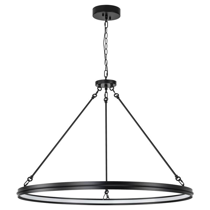 Modern Black/Gold Integrated LED Large Wagon Wheel Chandelier