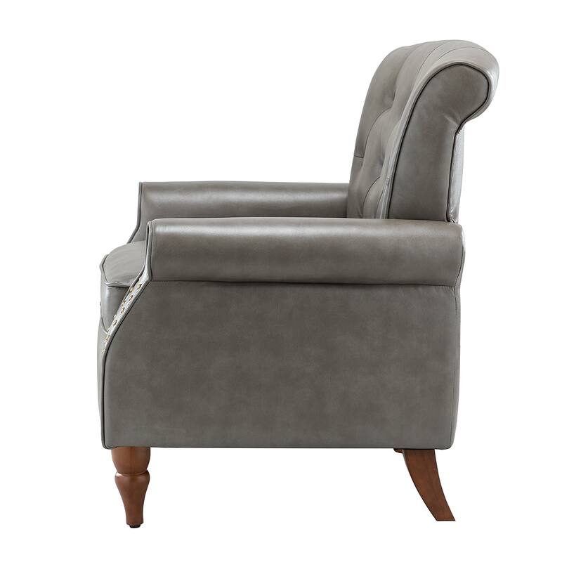 Mycenae Upholstered Accent Armchair with Nailhead Trim Set of 2