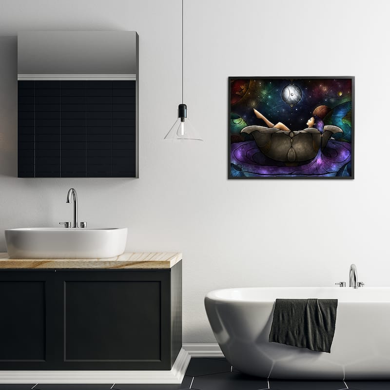 Stupell Bathing Under Moonlight Framed Giclee Art Design By Mandie Manzano
