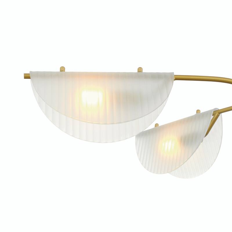 Acroma 6-Light Black Steel & Glass Dimmable Linear Chandelier