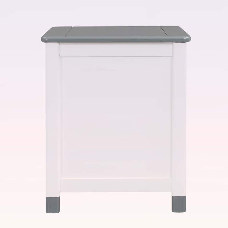 Cute and Sturdy Wooden Nightstand with Two Drawers