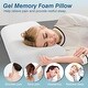 preview thumbnail 3 of 16, Bed Pillows Set of 2 / 1 - Memory Foam Pillow Down Alternative Bedding Gel Cooling Pillow for Back, Stomach or Side Sleepers
