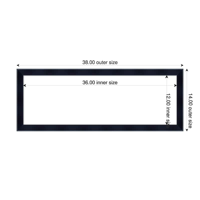Amanti Art Madison Black Framed Dry Erase Magnetic Board - 38 x 14 in