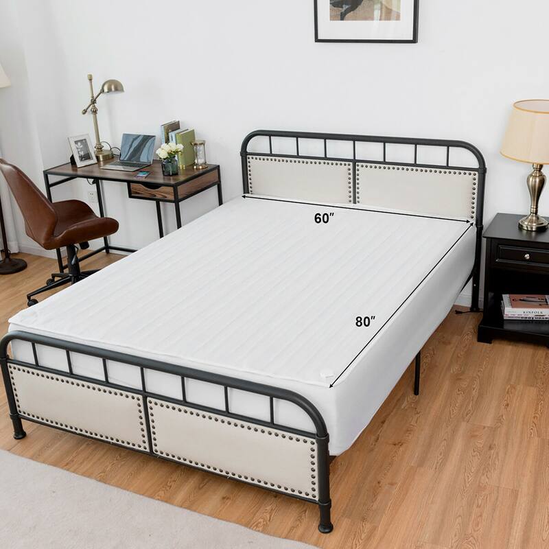 Heated Electric Mattress Queen with 8 Temperature 4 Timing Function - White