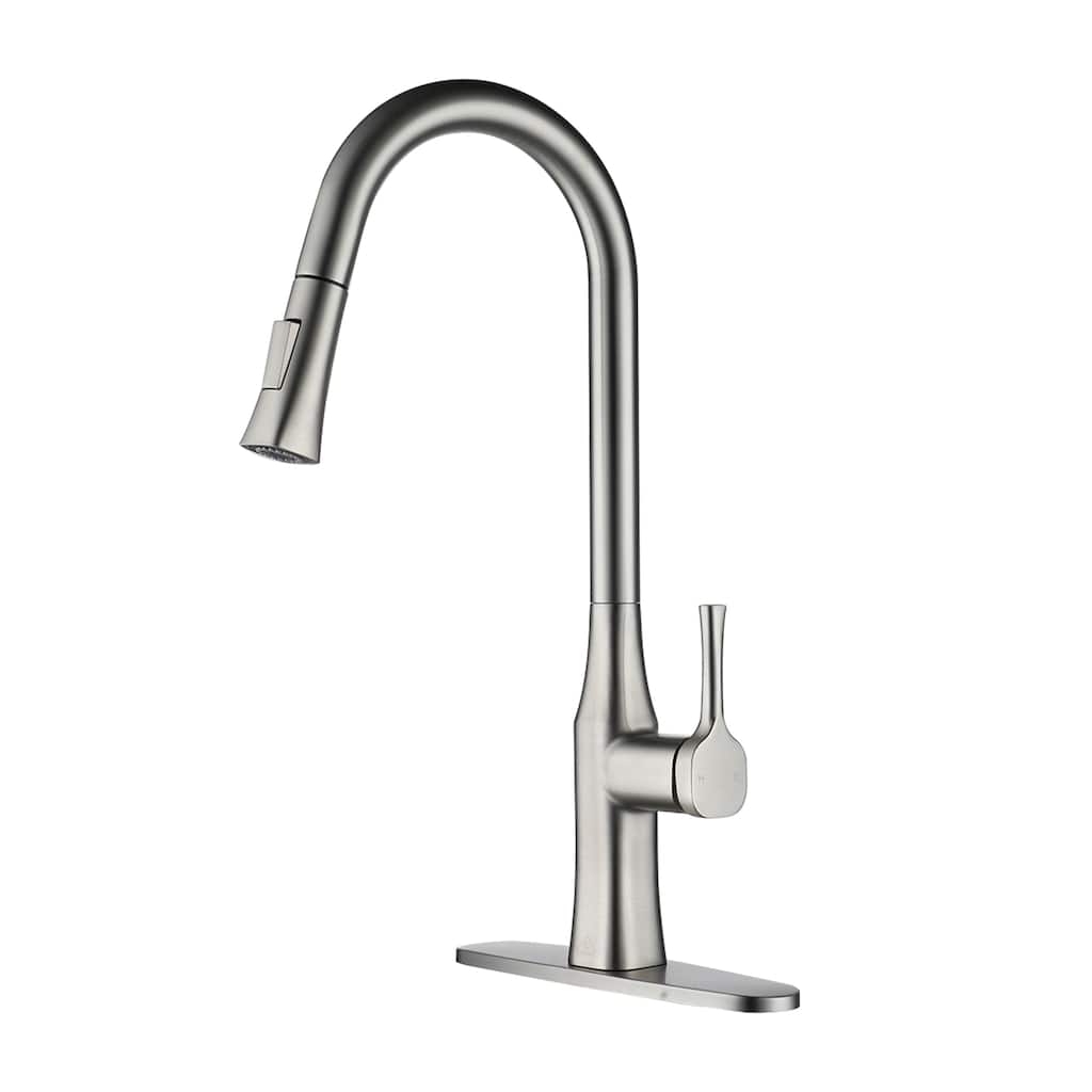 Stainless Steel Single Handle Pull Down Sprayer Kitchen Faucet