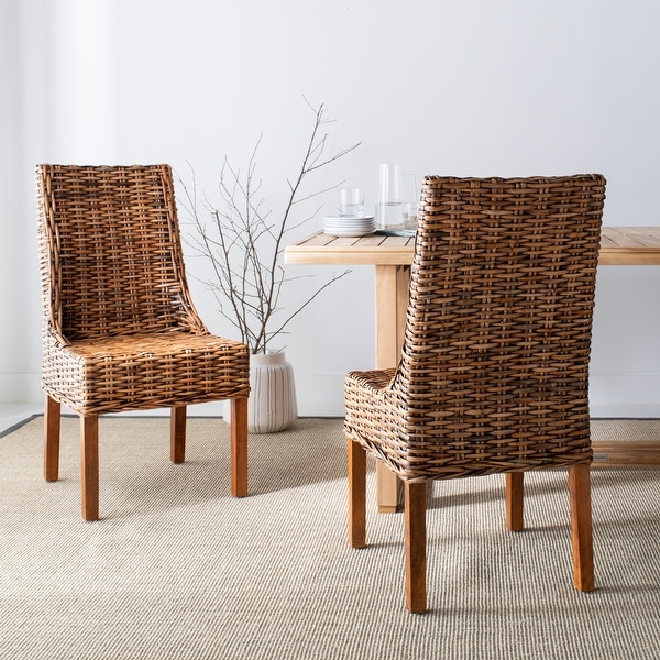 Wicker dining top chairs indoor