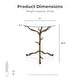preview thumbnail 2 of 16, 247 Shop At Home Lalia Modern Hammered Metal Tree Branch Side Table