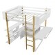 preview thumbnail 53 of 65, Modern Twin Size Wooden Loft Bed with Built-in Storage Cabinet and Cubes, Foldable Desk