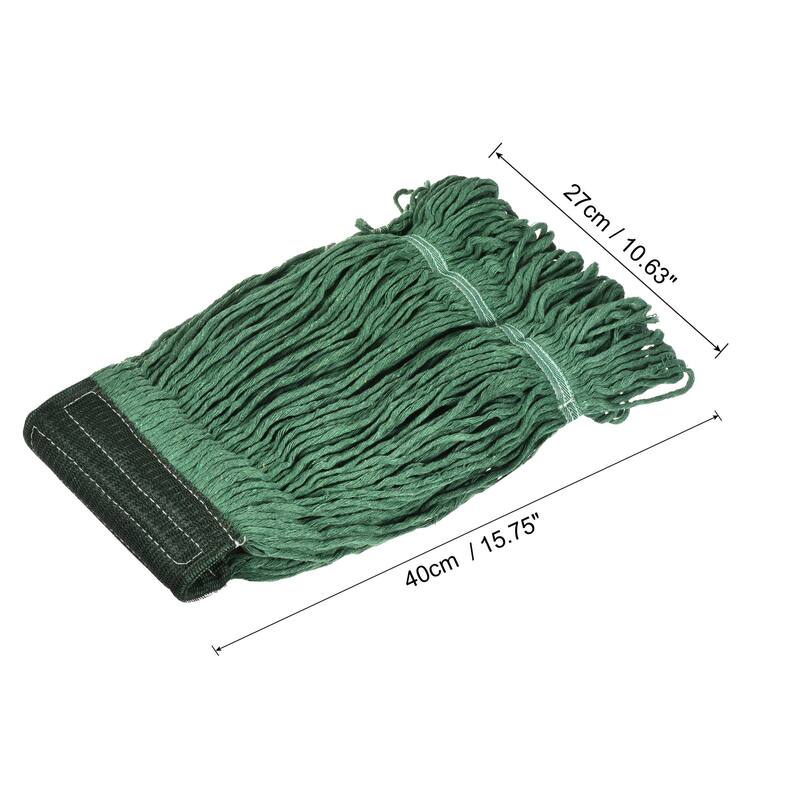 Mop Heads Replacement 40x27cm Cotton Yarn Floor Cleaning Pads, Green - Green
