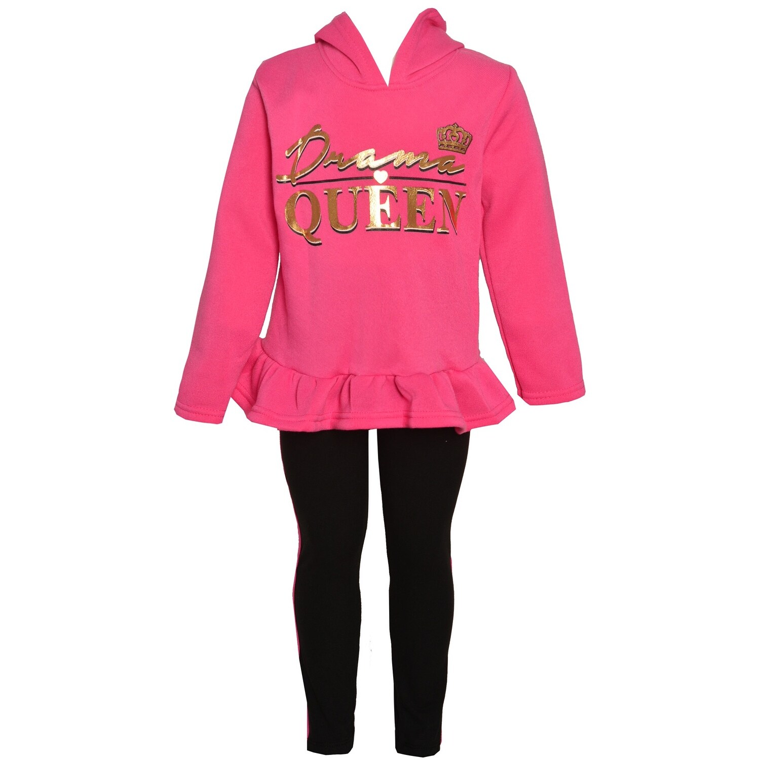 pink black and gold outfit