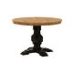 preview thumbnail 10 of 13, Eleanor Two-tone Round Top Dining Table by iNSPIRE Q Classic Black Base
