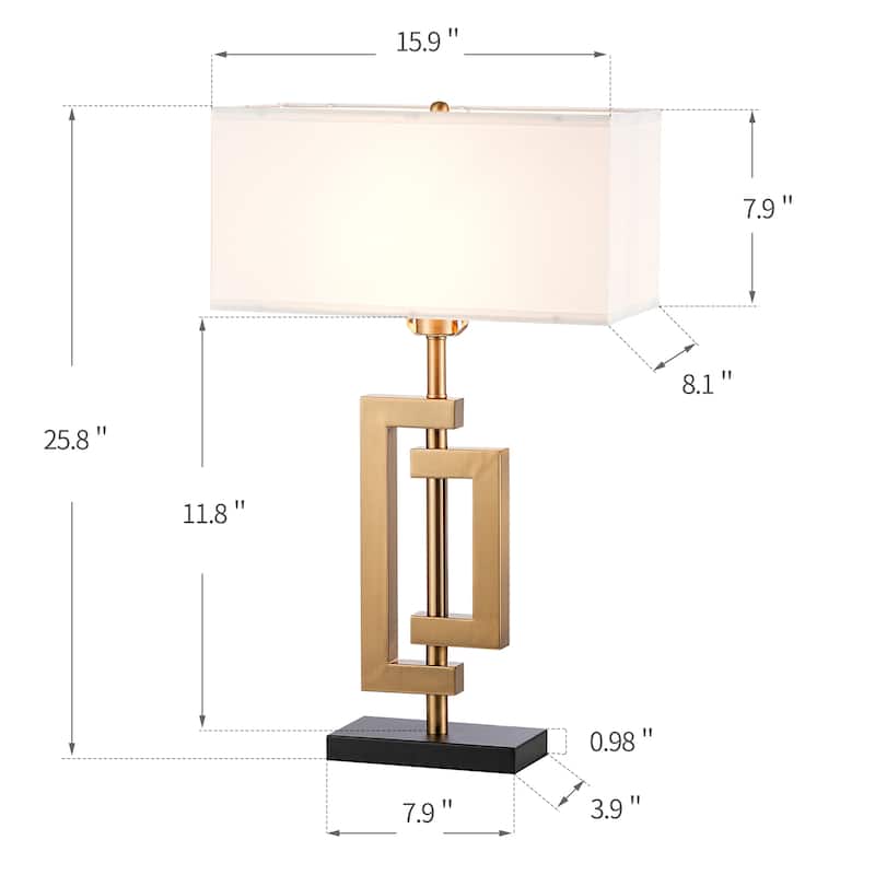 Chain Modern Table Lamp Gold/Brass Finish