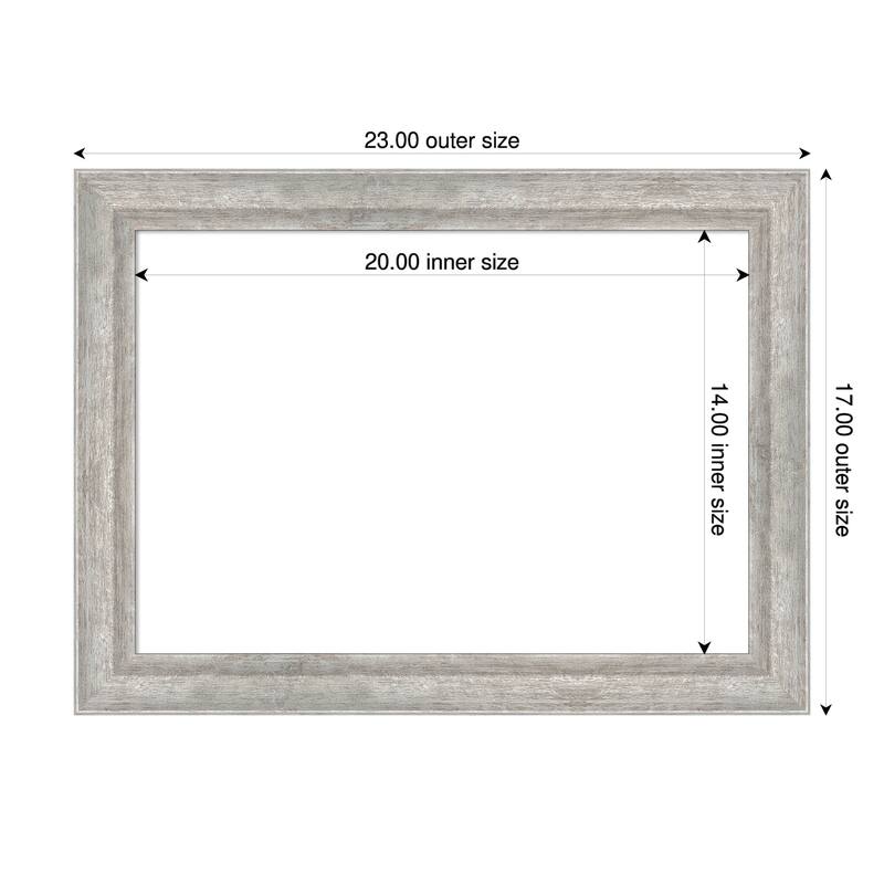 Amanti Art Angled Bronze Framed Dry Erase Magnetic Board - 23 x 17 in - Angled Silver